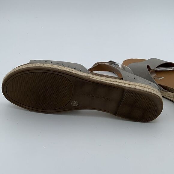 Lucky Brand Gladas leather ankle wrap open toe espadrilles sandals woman’s 11/43 - Picture 9 of 9